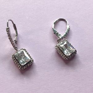 Swarovski Crystal Sterling Silver Drop Earrings